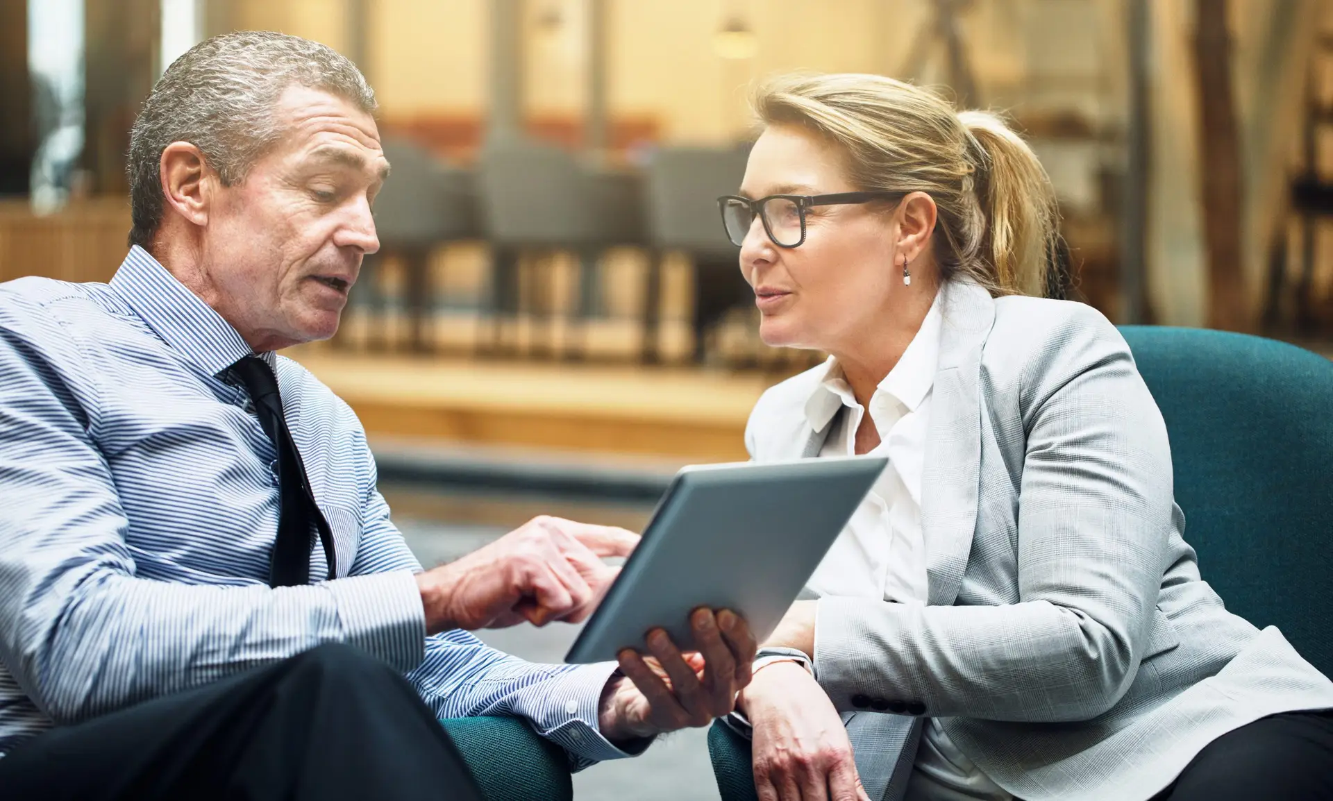 Executive being coached for leadership skills